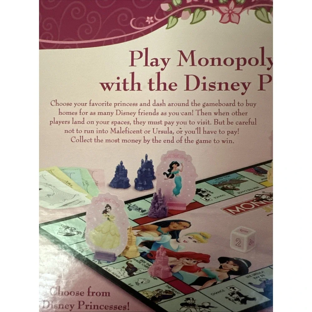 Monopoly Junior Disney Princess Edition (Parker Brothers, 2004)-USED